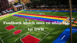 feedback khách hàng mua cỏ nhân tạo sân vườn dvn